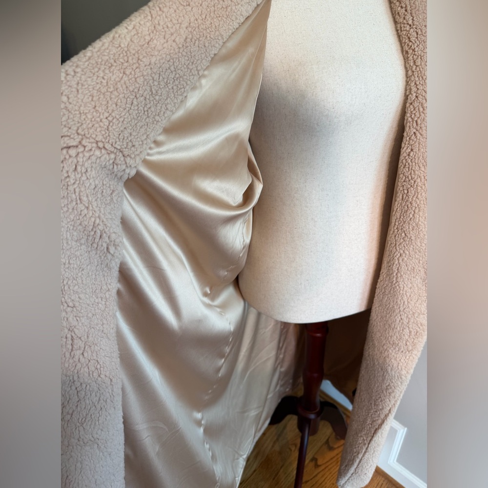 NWT Torrid Tan Long Sherpa Coat - Torrid Size 3 (22-24 or 3X) - Picture 12 of 16
